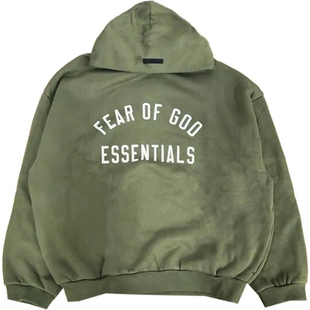 Fear of God Essentials Green Hoodie